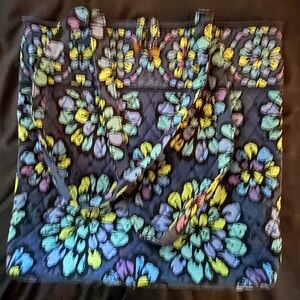 Vera Bradley RETIRED Indigo Pop Tote Bag Purse Excellent Condition